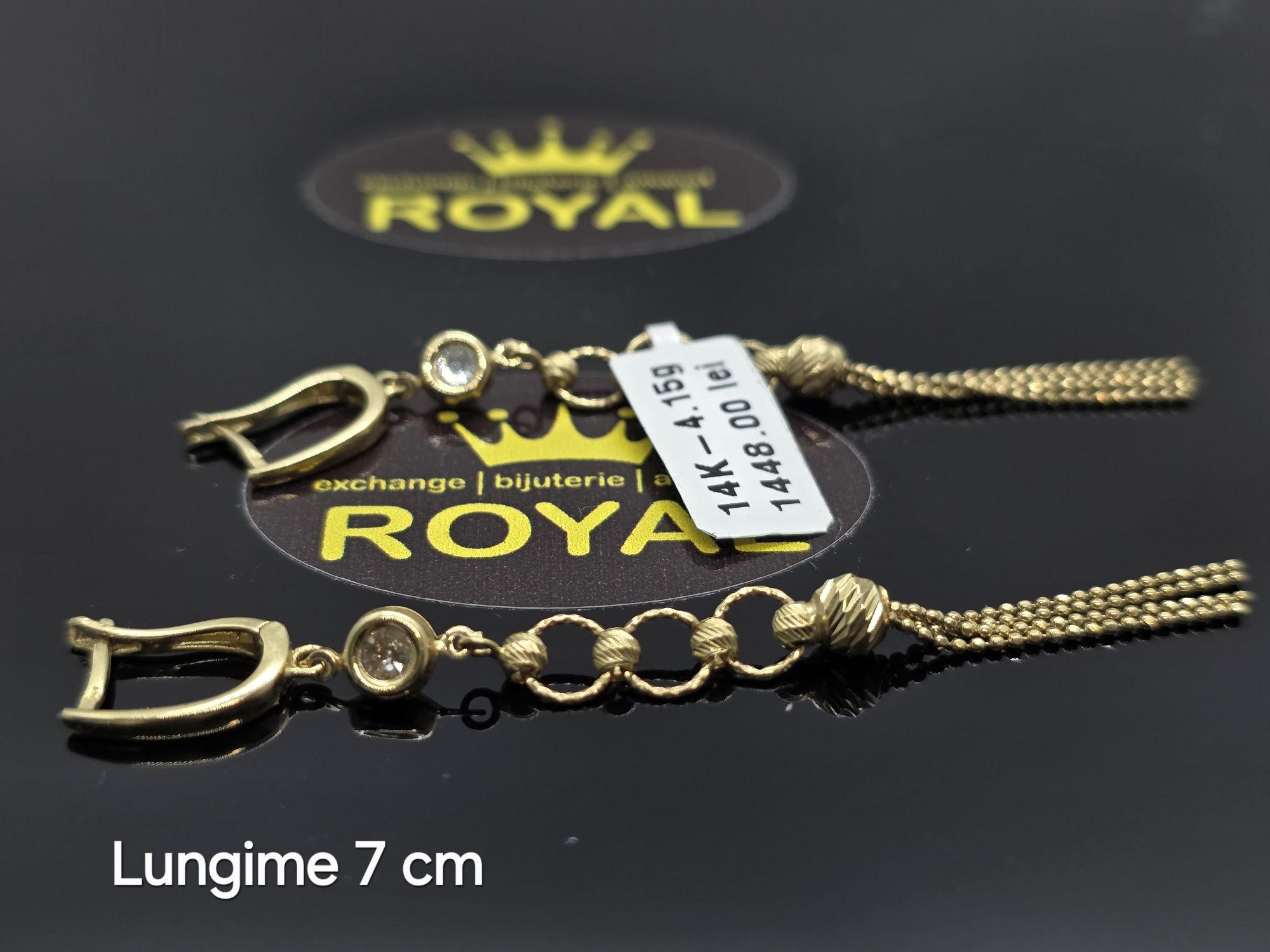 Bijuteria Royal: Cercei aur 14k/4.15 gr