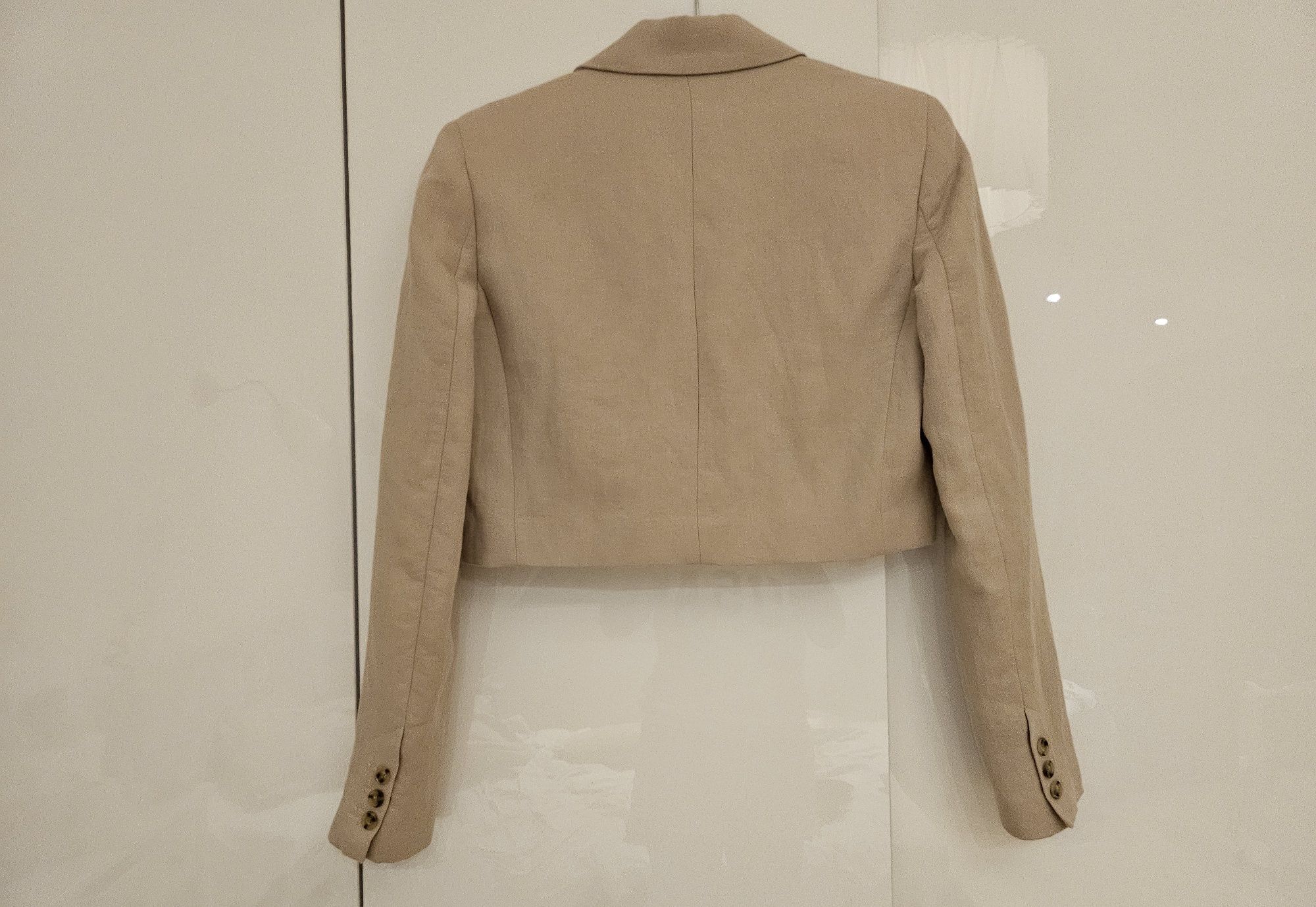 ZARA Cropped Linen сако XS