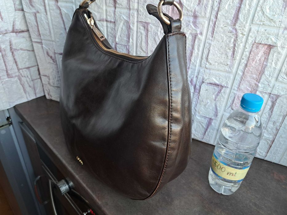 дамска чанта,Joop кафява кожена торба-естествена кожа