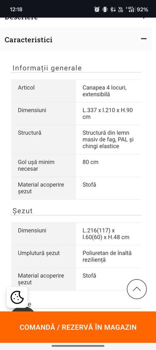Canapea extensibilă Mobexpert