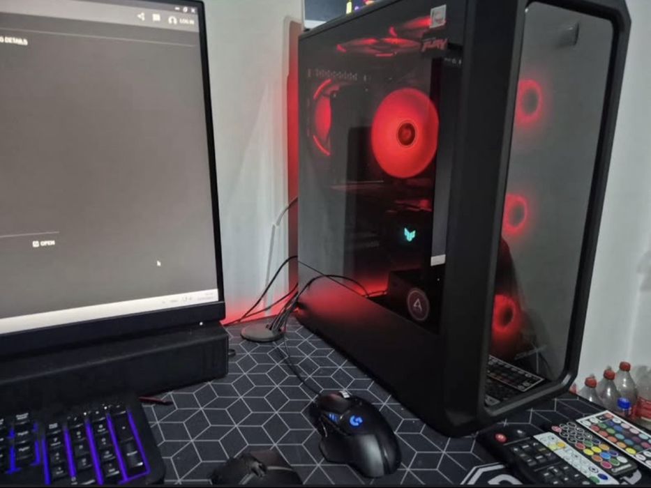 Sistem Gaming Complet PC + Monitoare + Birou + Scaun