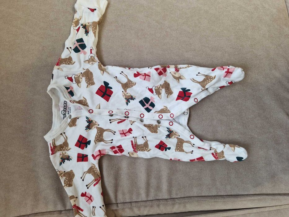 Коледни ромпъри 56 р-р, 3 броя