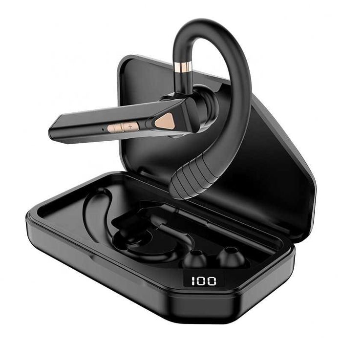 Casca bluetooth cu display in power bank carcasa profesionala