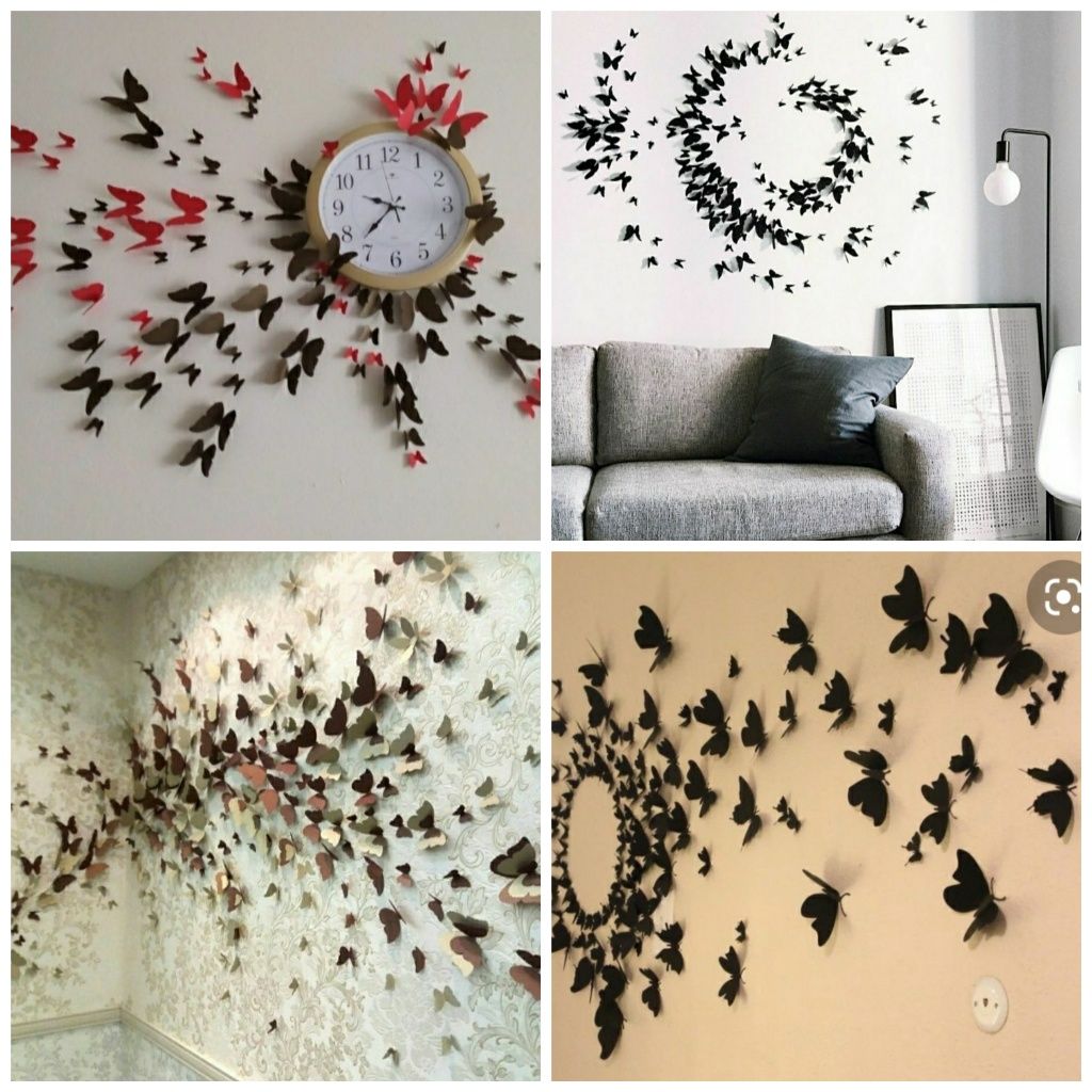 Новые 3D бабочки для декора стен