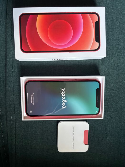 iPhone 12 mini, red, 64 GB, отлично състояние