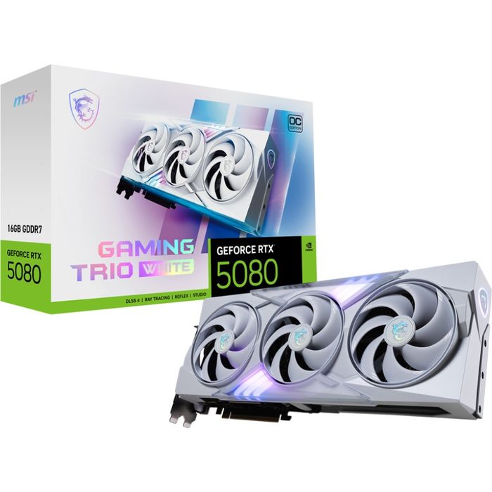 MSI GeForce RTX 5080 16G Gaming Trio OC White, 16GB GDDR7