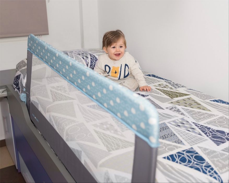 Bariera protectie pat bebe rabatabila XXL 150 x 60 Olmitos Dreams Blue
