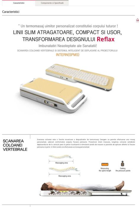 vand\schimb Pat masaj Ceragem MCB 1201 REFLEX, REFLAX