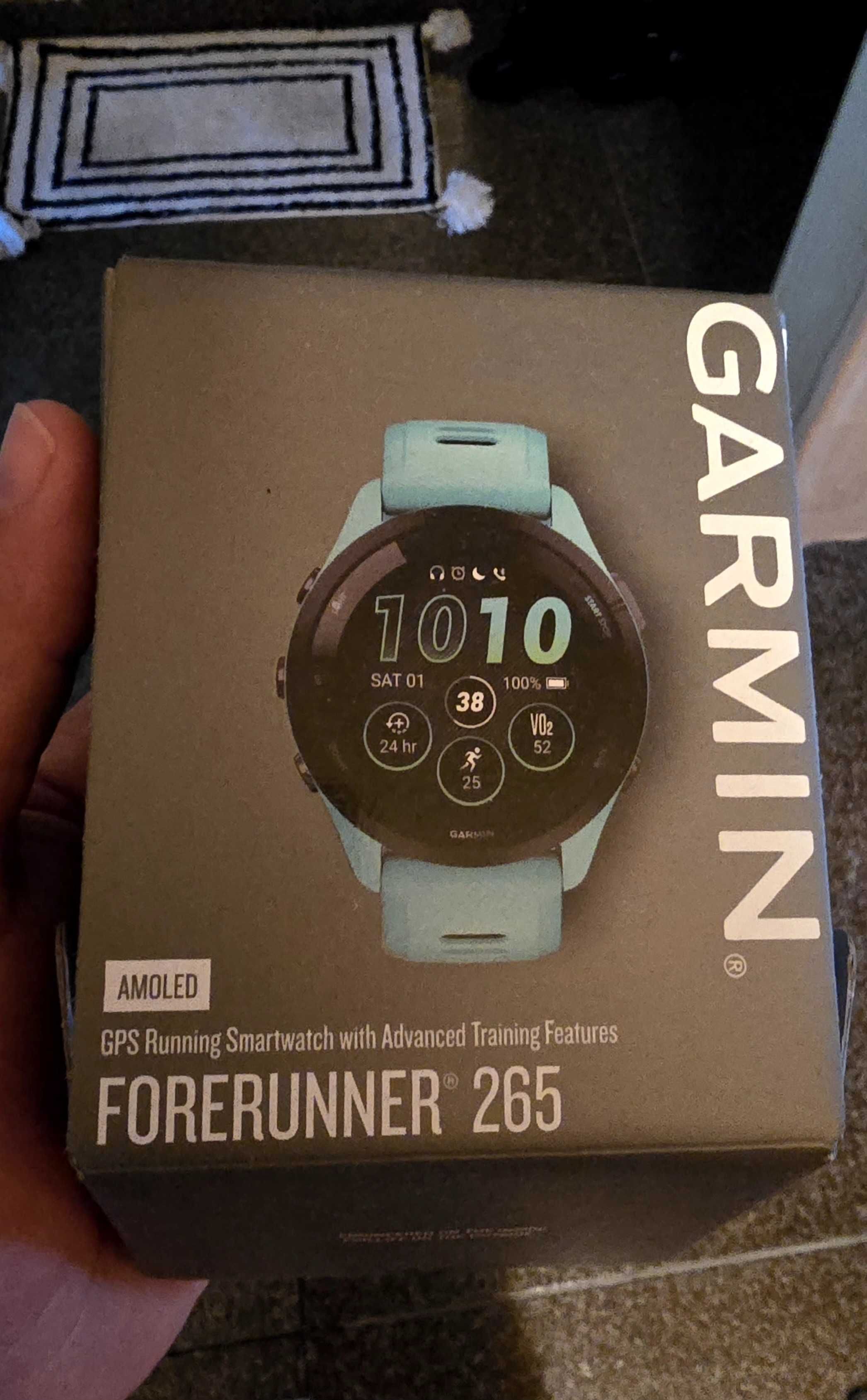 Garmin Forerunner 265 Aqua Black, 32.5mm (1.3")