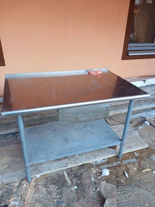 Masa inox alimentar 314 tip DUKE  cu sertar,dimensiune  120x72 cm