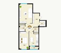 Просторная 2-к квартира, 88 м², 6/8 этаж, в ЖК "Асылым". Без комиссий.