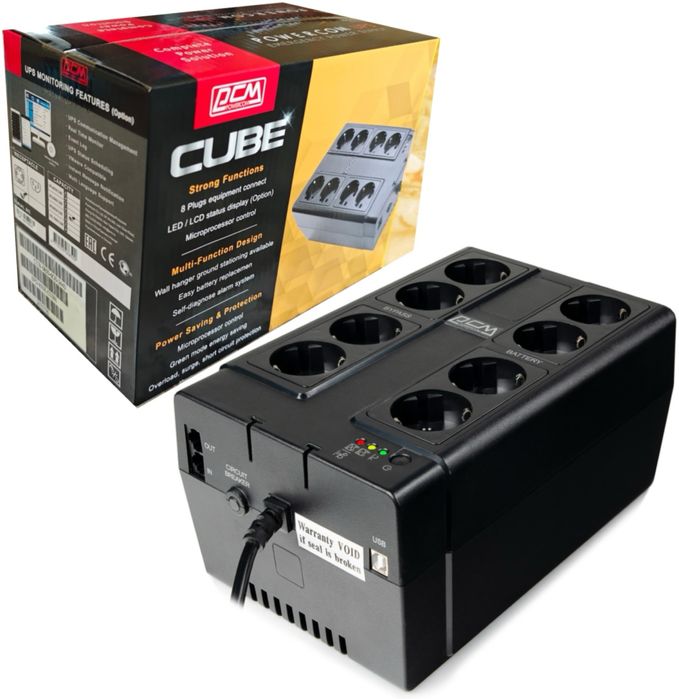 Источник бесперебойного питания Powercom PCM SPD-850E CUBE.