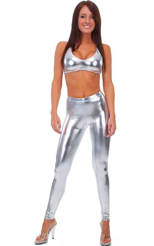 Colanti aurii / gold argintii silver metalic pantaloni lucios latex