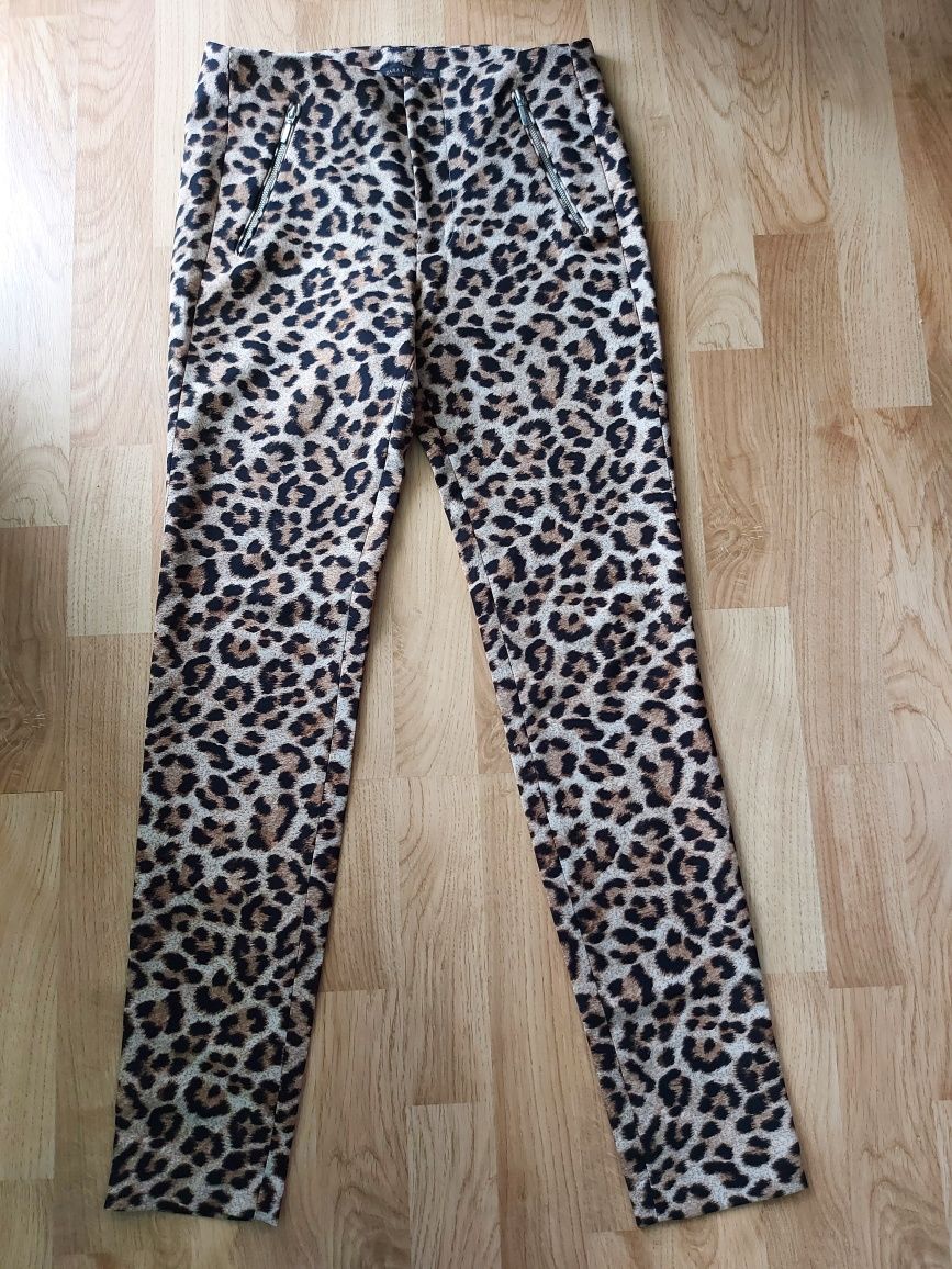 Pantaloni casual Zara, animal print