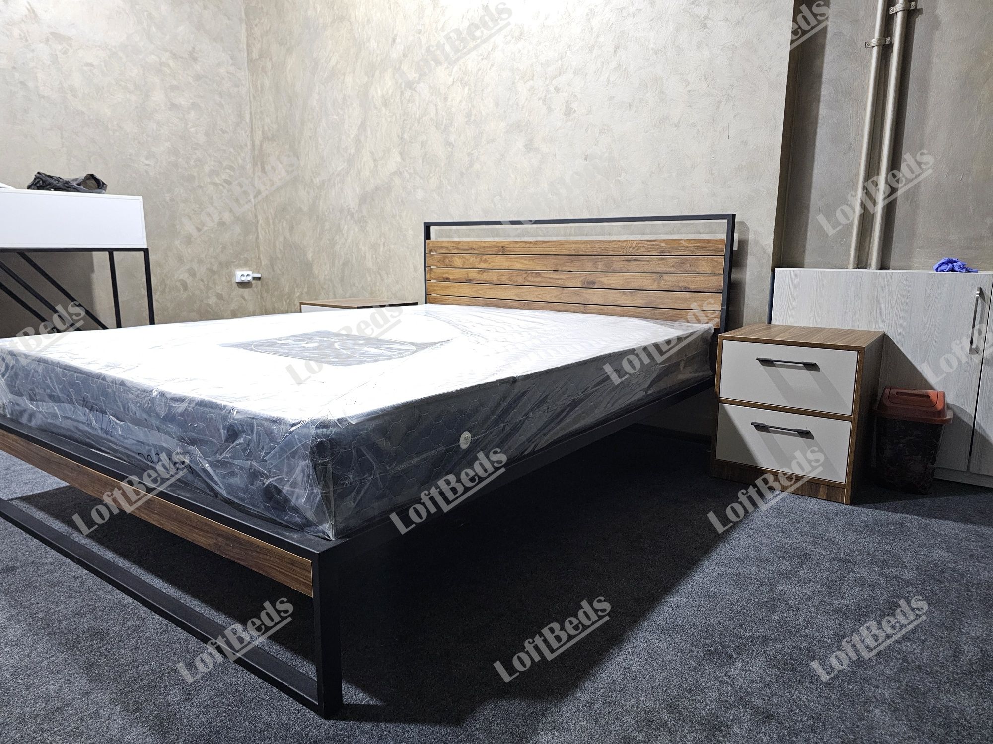 Металлическая Кровать ДИАМОНД, krovat loft stilida