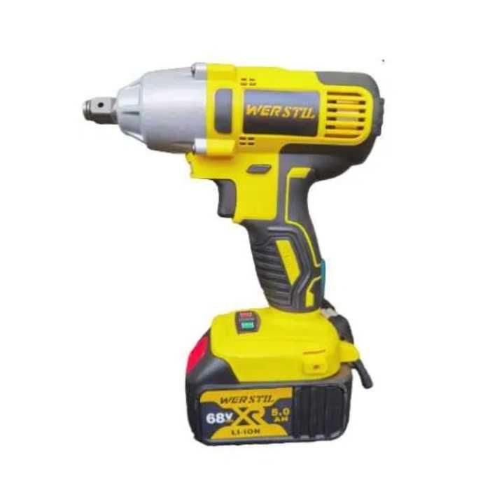 Професионален акумулаторен ударен гайковерт WERSTIL 68V 5AH 850Nm