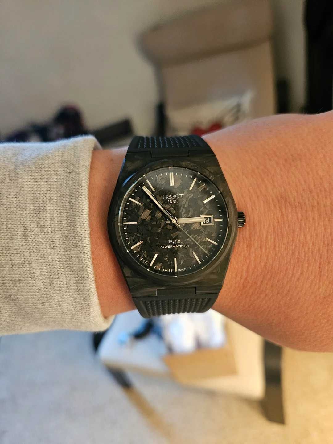 Оригинальные Tissot PRX powermatic 80 40mm Carbon