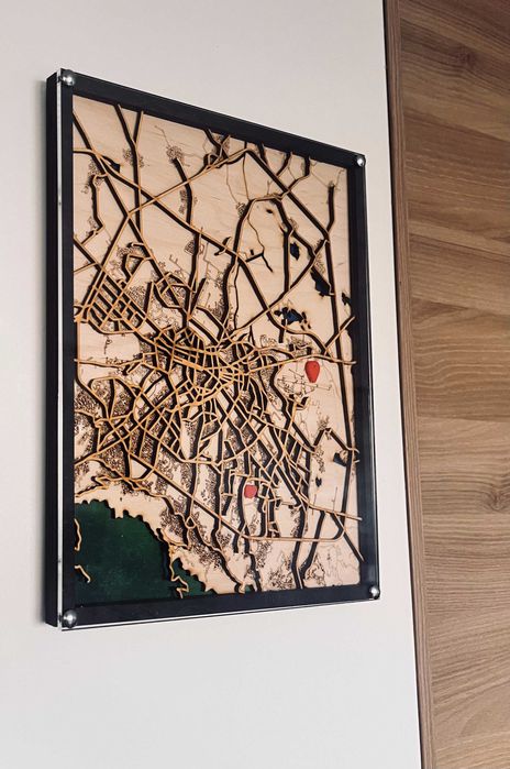 Декорация за стена или бюро. Подарък за нов дом, годишнина или сватба