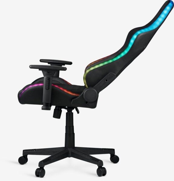 Геймърски стол RANUM с LED черна изкуствена кожа/черно
Геймърски