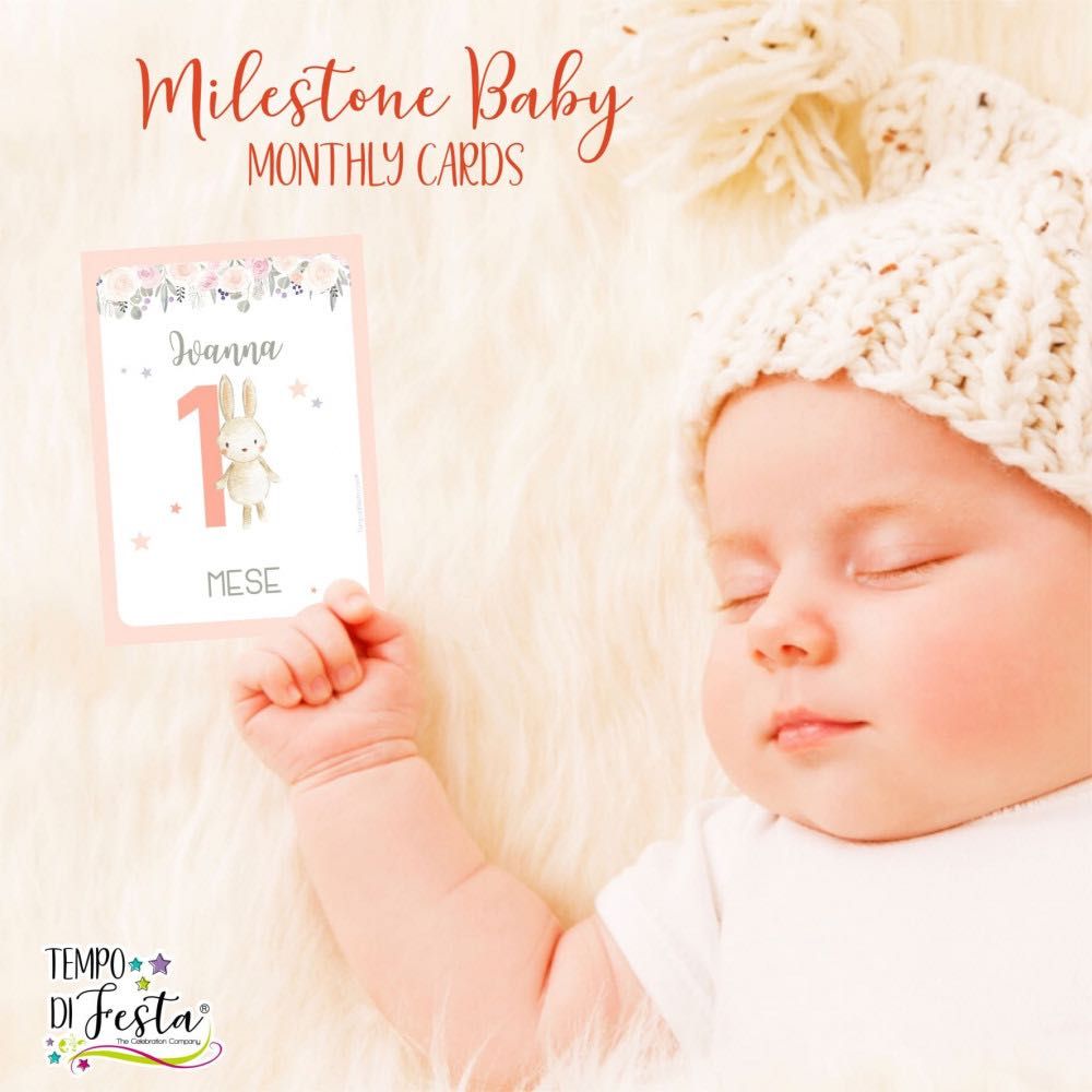 Milestone карти за бебе - Първа годинка