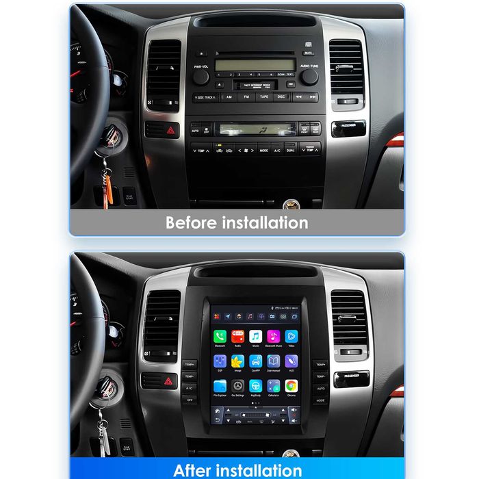 Land Cruiser Prado 120 2002 - 2009 9.7" Мултимедия Навигация Android