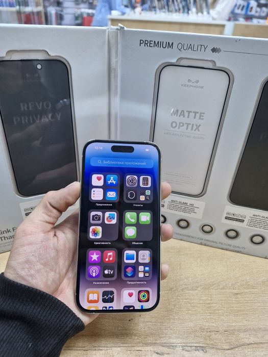 Iphone 14 pro 256 gb 80% white pintel kz munaily