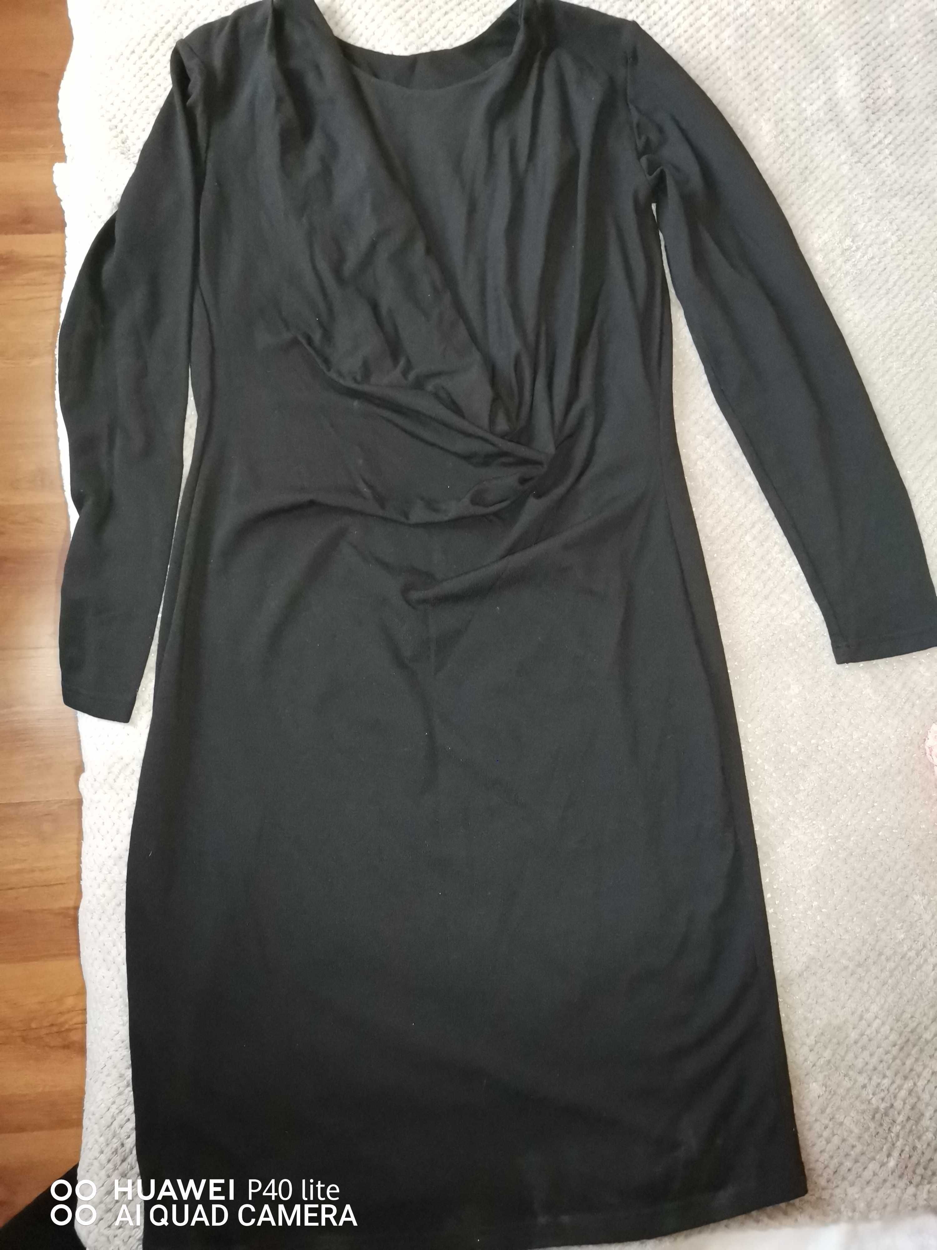 Дамска черна рокля голям размер