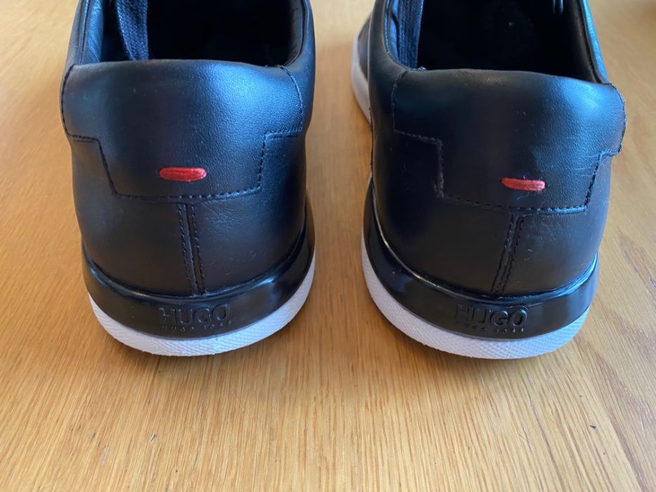 Pantofi sport / sneakers barbati piele neagra Hugo Boss, 43, ca noi