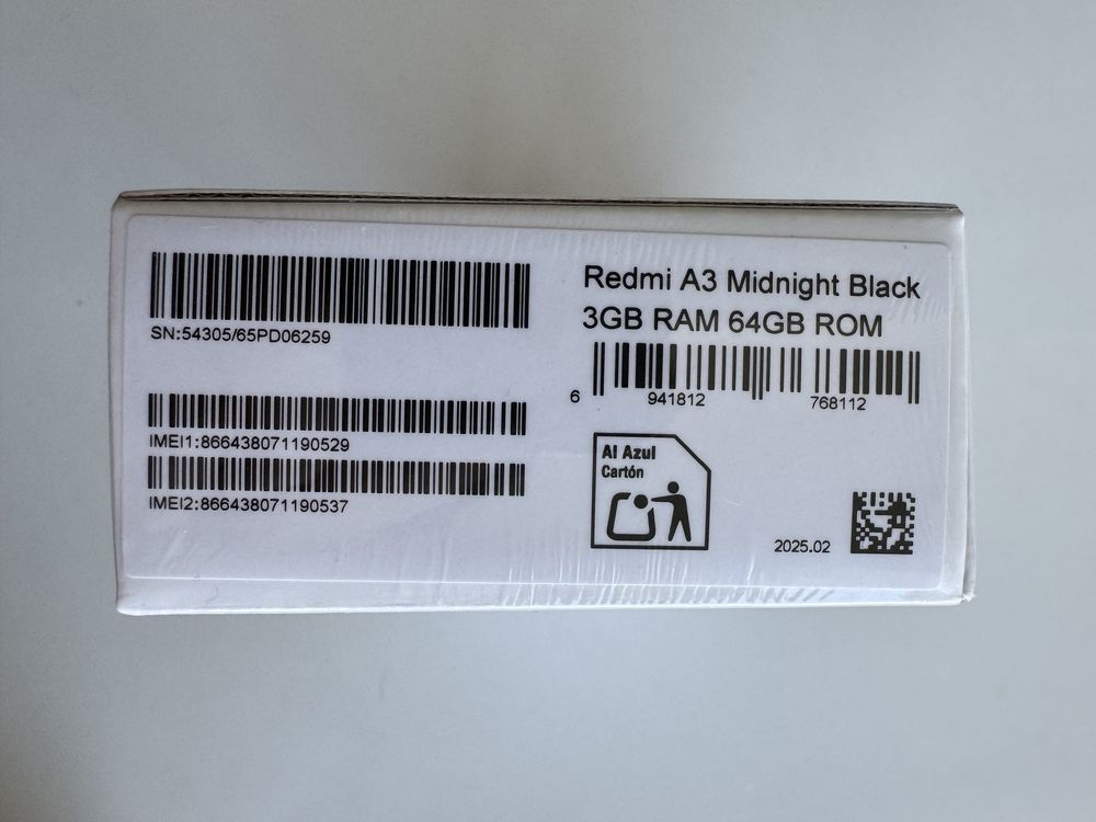 Нов неотворен Xiaomi Redmi A3 черен