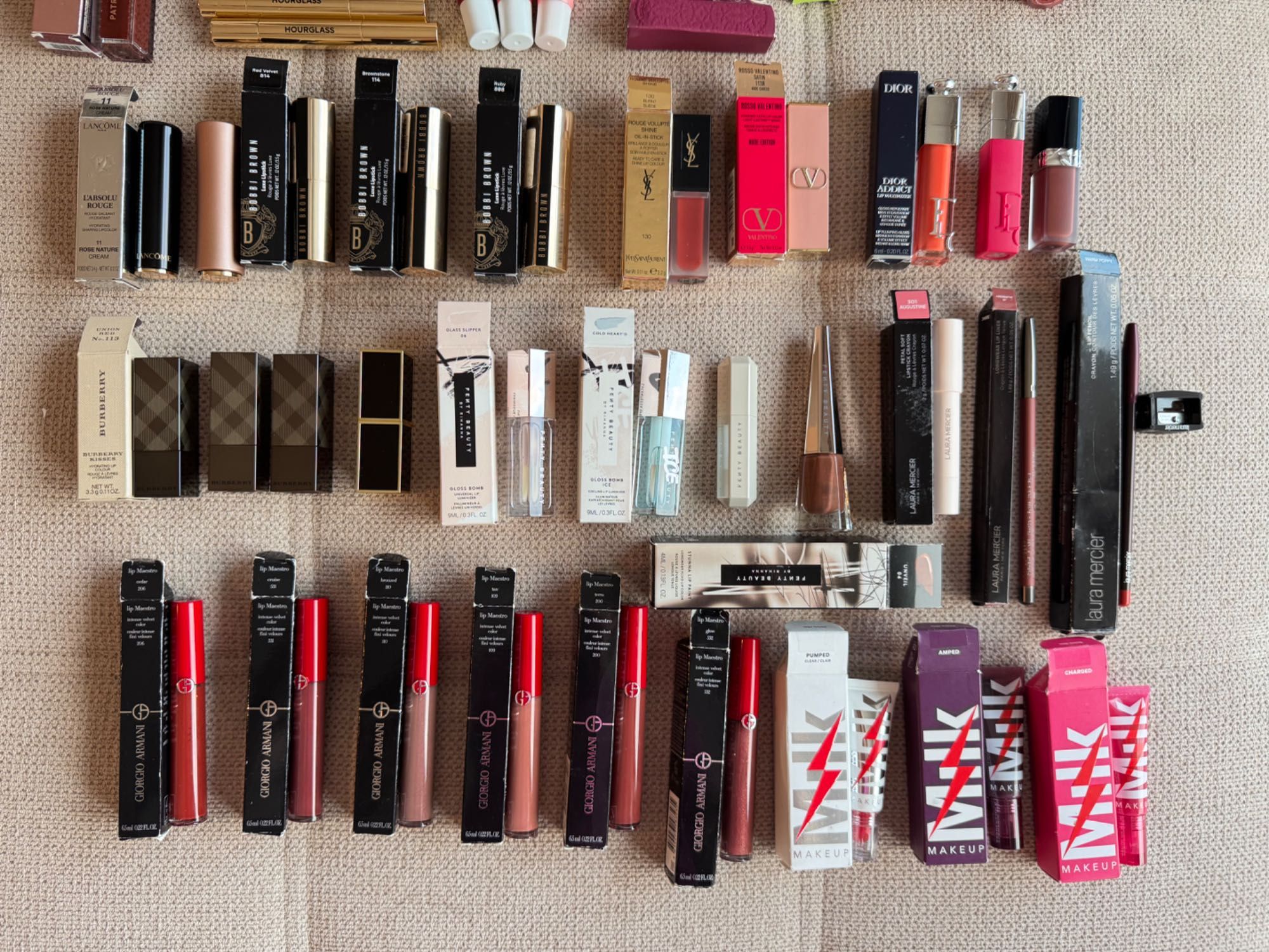 Оригинални червила Dior, Too Faced, Hourglass, Tarte, Glossier, YSL
