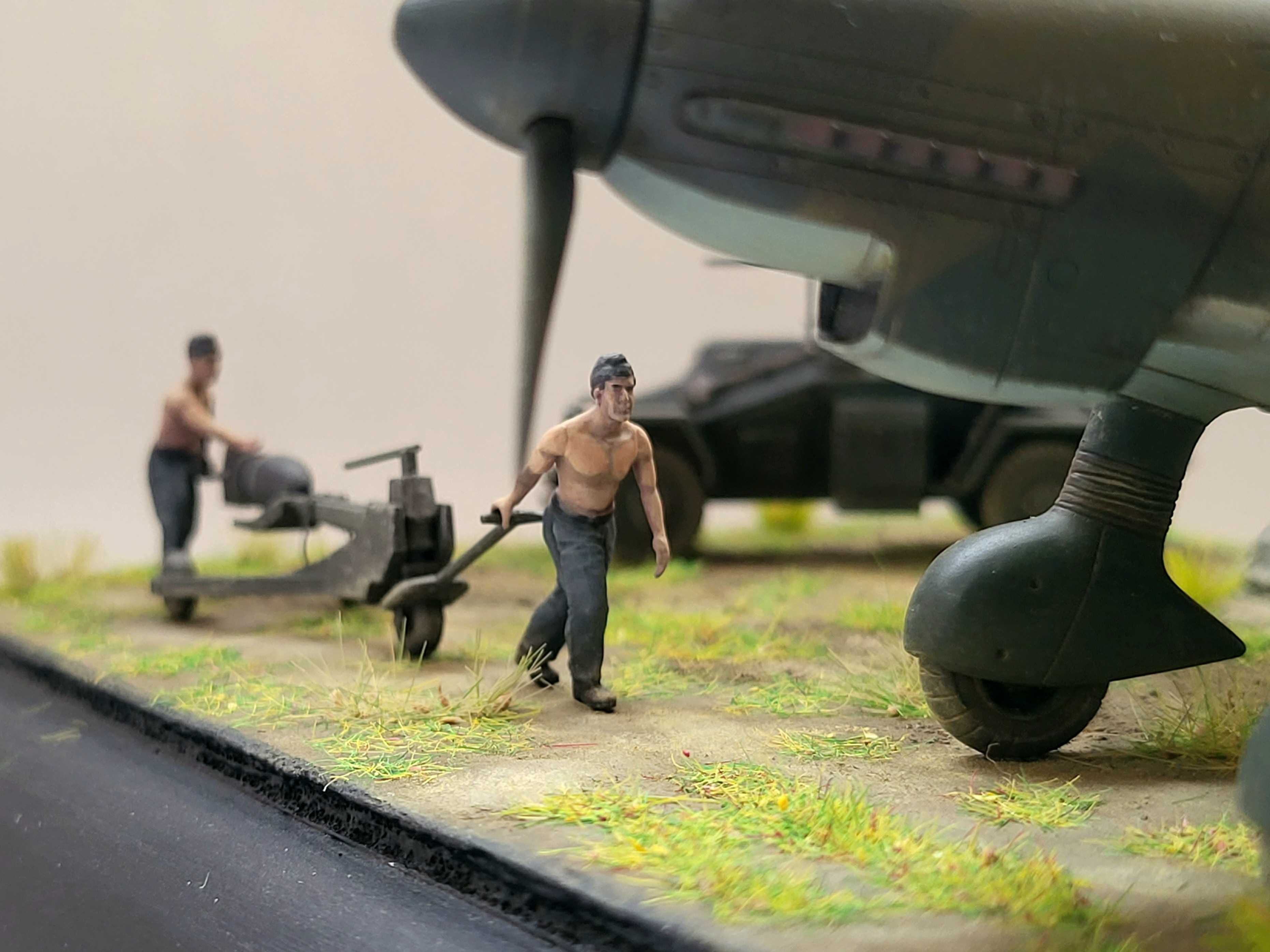 Modelism Diorama avion bombardament Stuka 1:72