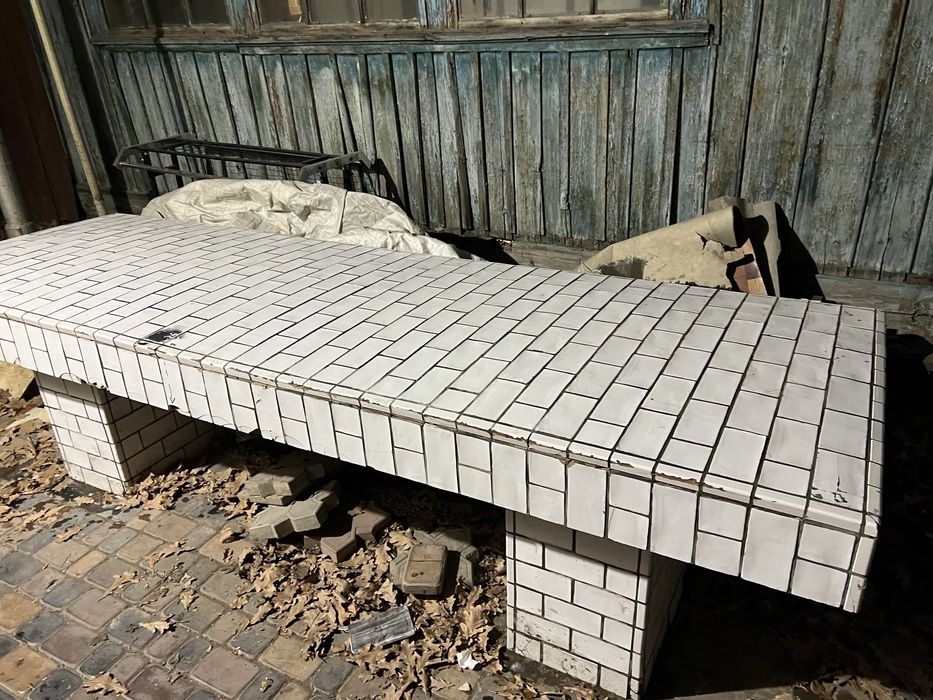 Стол Лофт мраморный