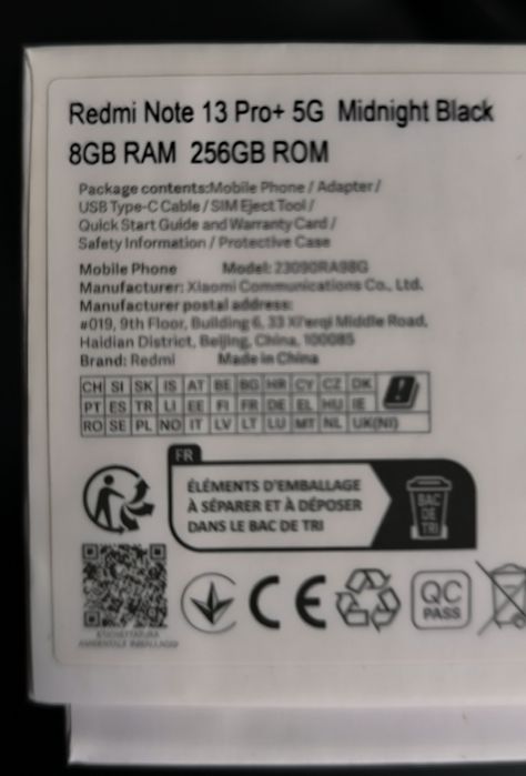 Redmi note 13pro+ 5G.  8/256