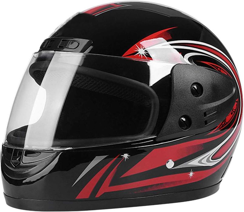 Casca Scuter/Moto/ATV Full face, cu viziera, marime universala, Negru