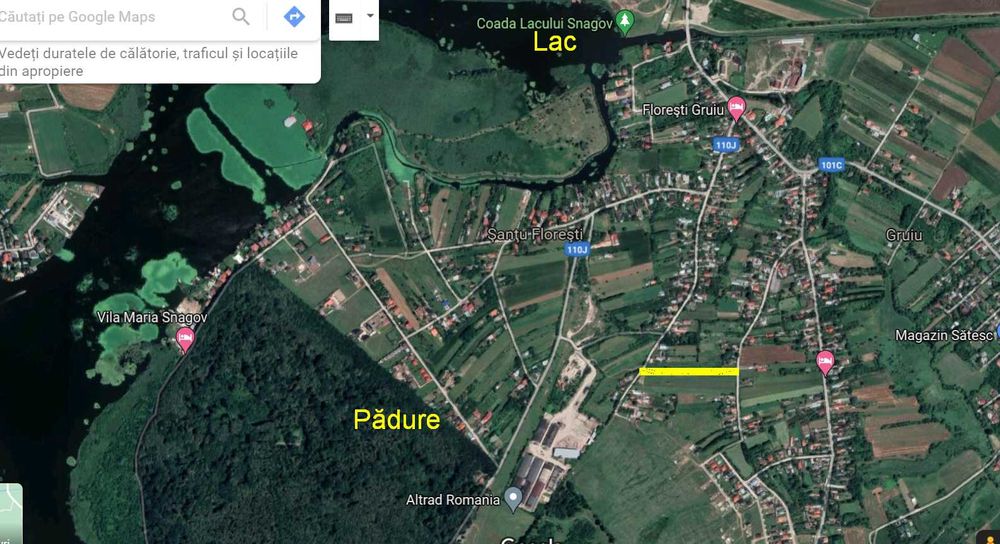 Teren intravilan zona lacului Snagov, curent, asfalt, gaz, 18990 euro