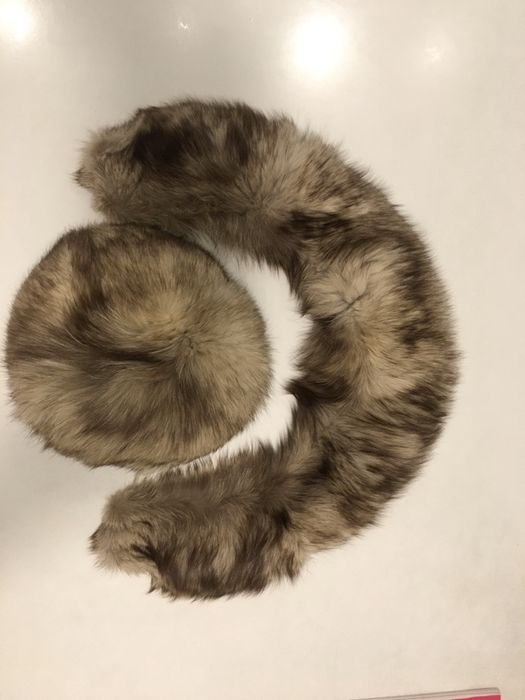 Guler si caciula blana( vulpe polara/argintie)