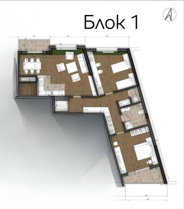 тристаен апартамент