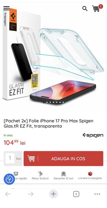 Husa , folie si folii camere iphone 17 pro max