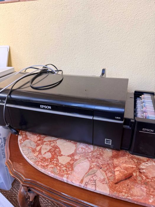 Imprimanta InkJet Color Epson L805 CISS, A4, Wireless, Negru