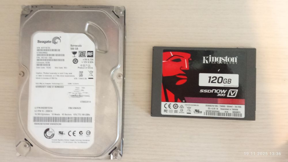 Продам два жёстких диска. Цена на них в описании