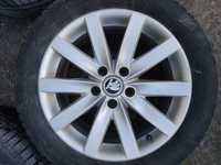 Jante original VW, Skoda, Seat 5x112 r17 cu anvelope de iarna 225/50 r