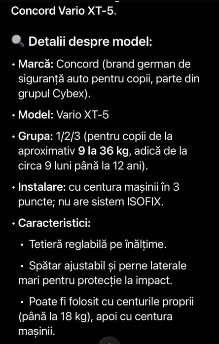 Scaune auto  pentru copii