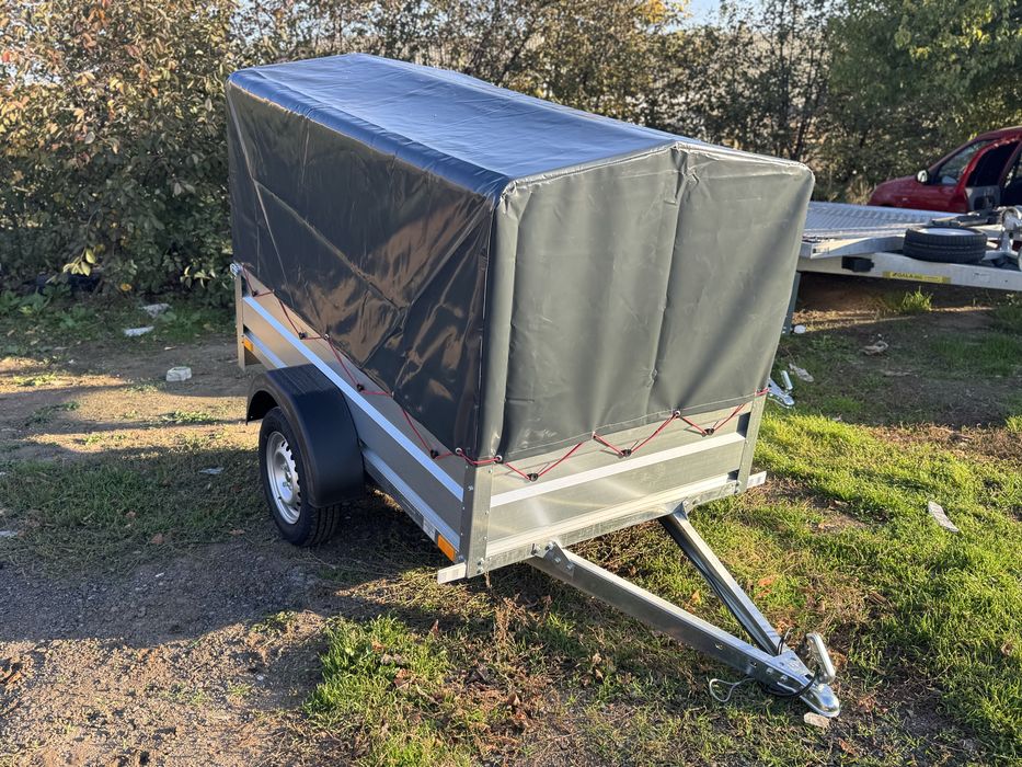 Remorca nouă cu prelată 750 kg, 205x114x120 cm