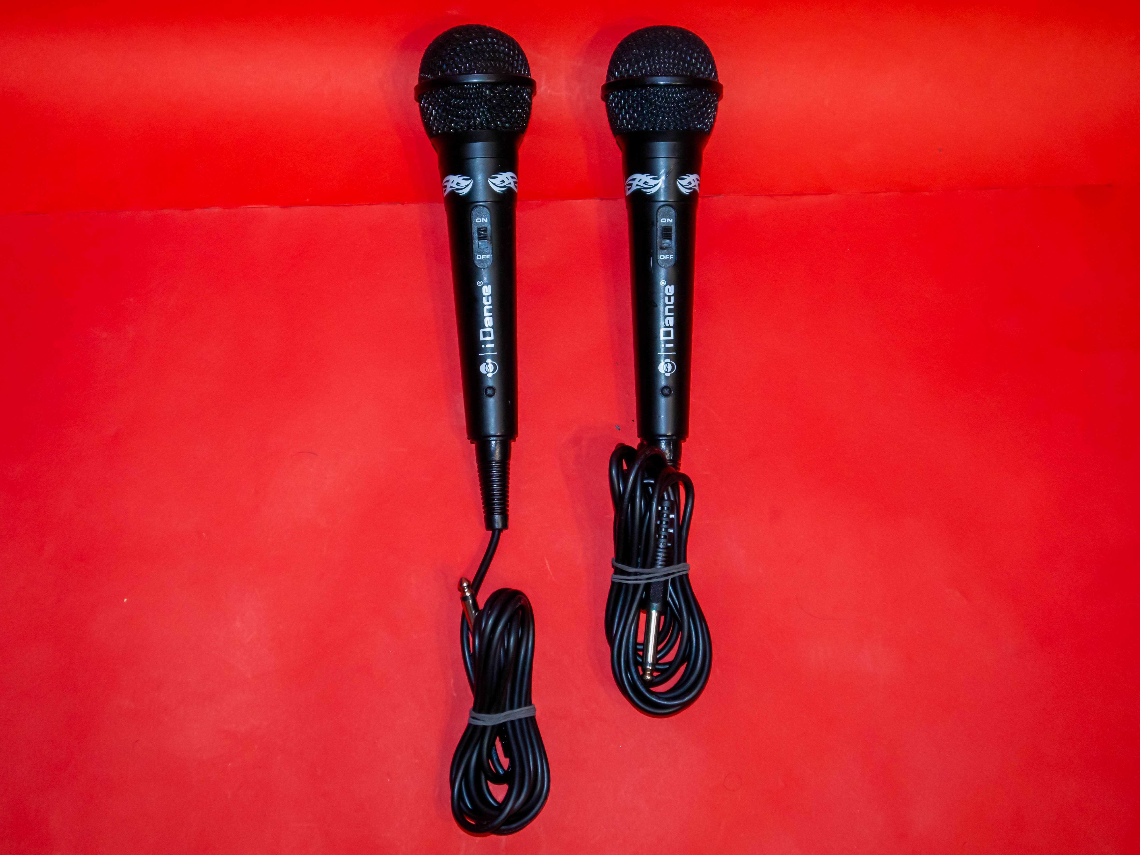 2 бр. iDance Color Microphones Black жични динамични микрофони караоке