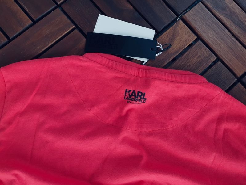 ПРОМО KARL LAGERFELD-XL-Оригинална мъжка червена тениска