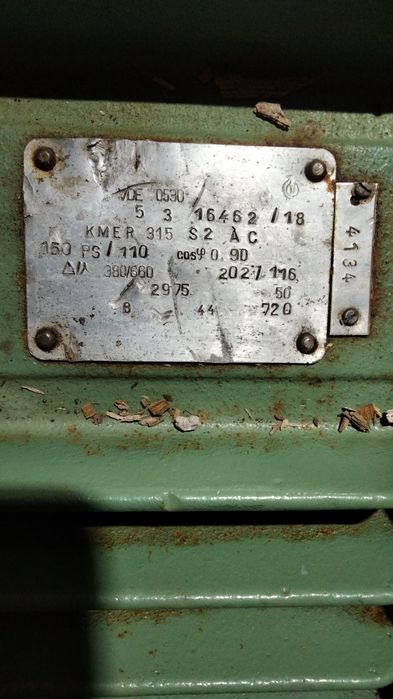 Motor electric trifazat VEM, 110kW, 3000rpm, 380V