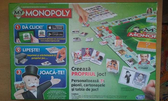 Joc monopoly clasic personalizabil, romana, Hasbro, nou, sigilat