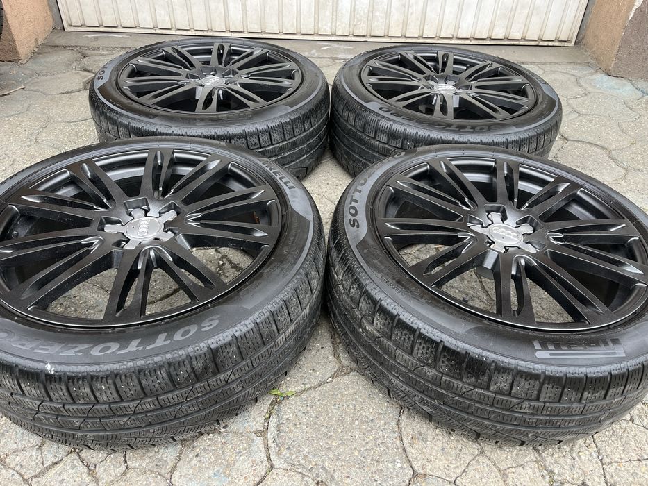 Jante aliaj 5x112mm, anvelope iarna 245/45 R19, Audi A4 A5 A6 A7 A8 Q3