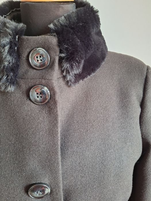 Palton negru lana marimea M