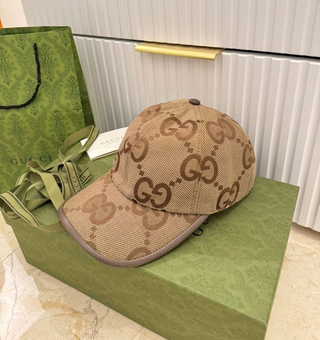 Sapca originala Gucci bej GG canvas noua cu factura